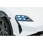 Elektrické autíčko Porsche Taycan Turbo S - dvojmiestne - biele
